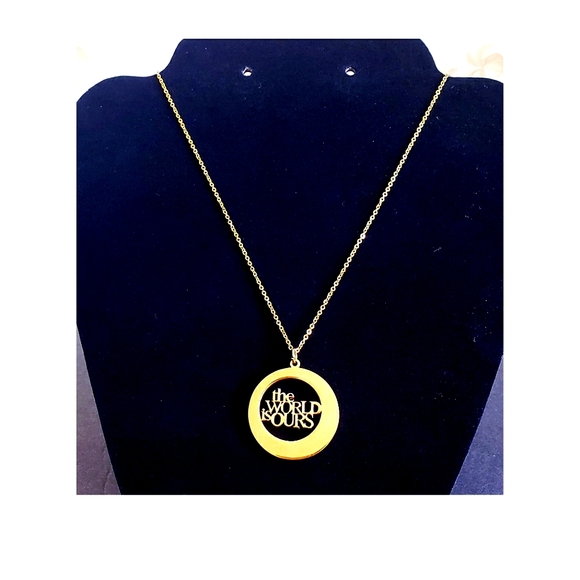 Jewelry - THE WORLD IS OURS GOLD CHARM NECKLACE